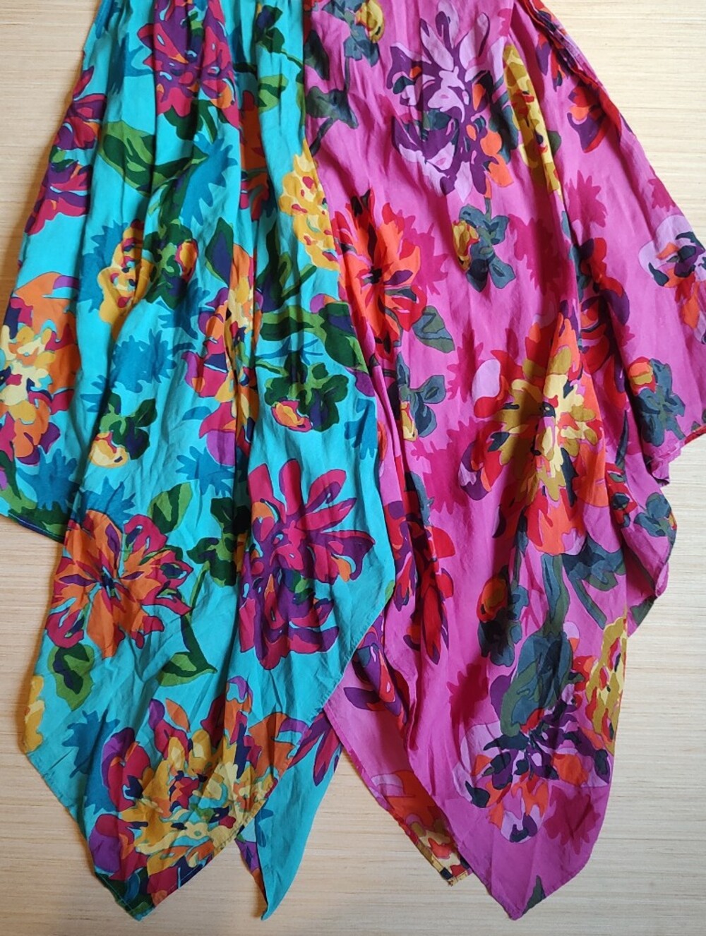 Anthropologie Flowy Dress Floral Pink Blue Spaghetti Straps Size XS S Women's - Picture 9 of 16